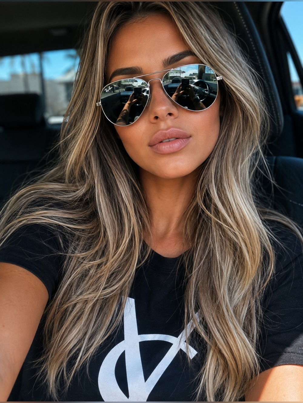 Like NEW Silver Mirrored Ray Ban Aviators
